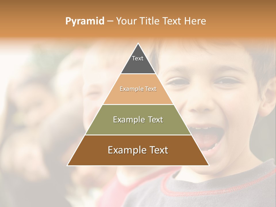 A Group Of Children With Their Mouths Open PowerPoint Template
