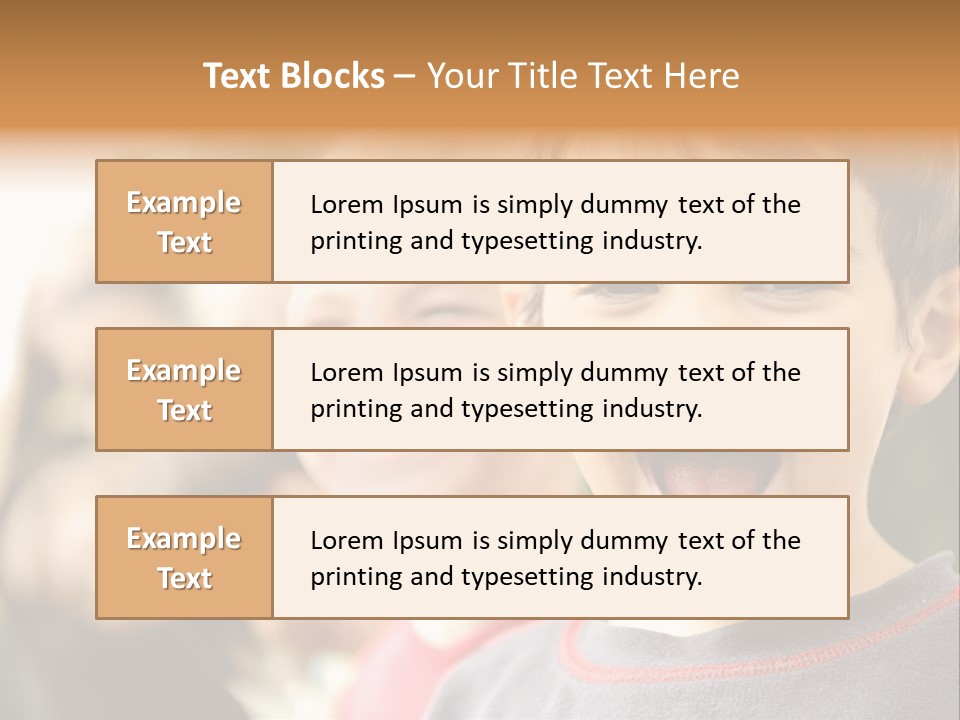 A Group Of Children With Their Mouths Open PowerPoint Template
