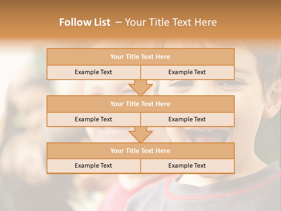 A Group Of Children With Their Mouths Open PowerPoint Template