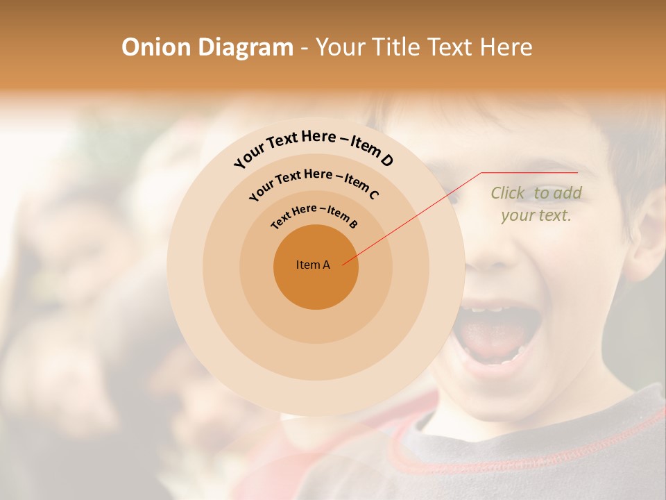 A Group Of Children With Their Mouths Open PowerPoint Template