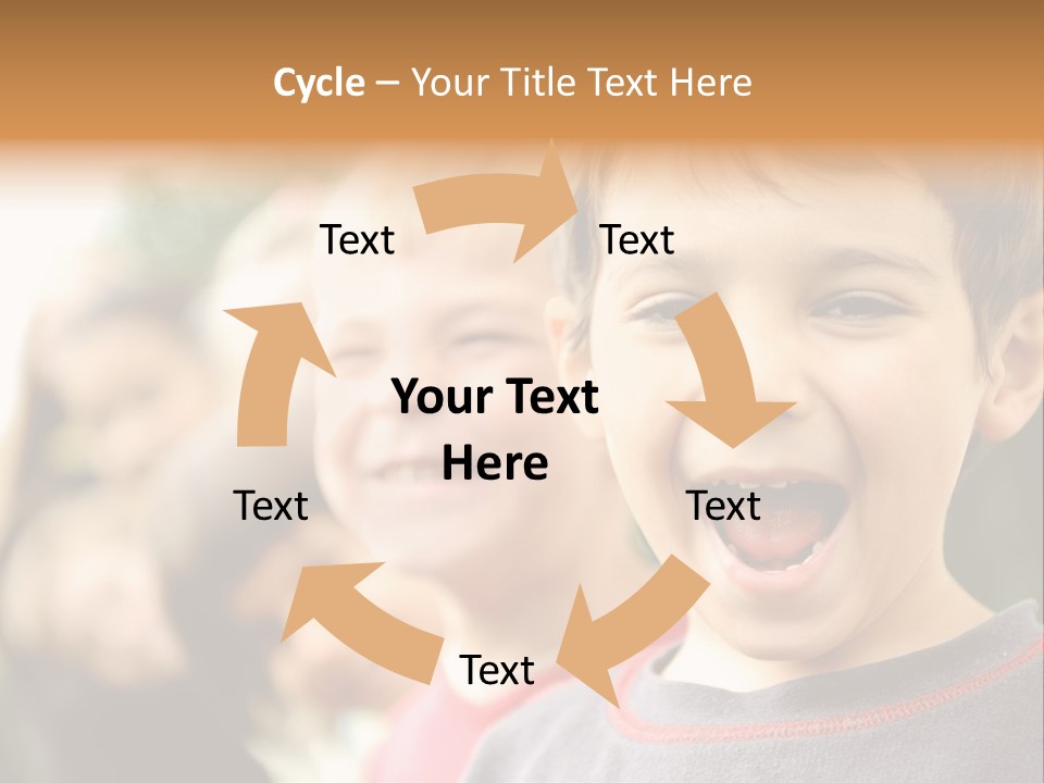 A Group Of Children With Their Mouths Open PowerPoint Template