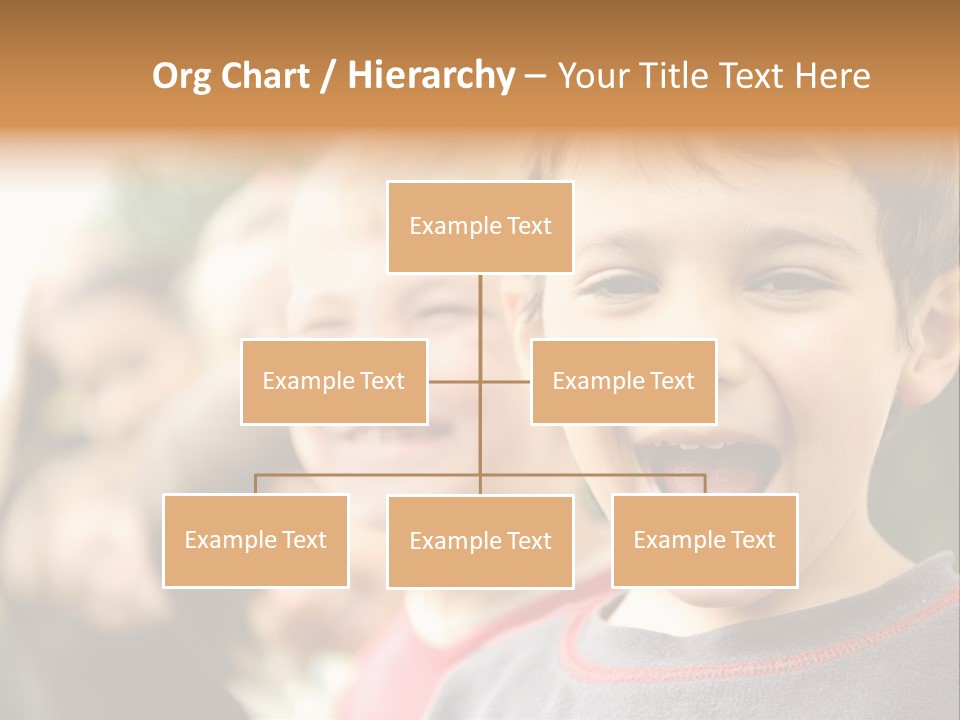A Group Of Children With Their Mouths Open PowerPoint Template