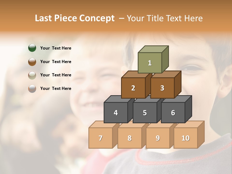 A Group Of Children With Their Mouths Open PowerPoint Template