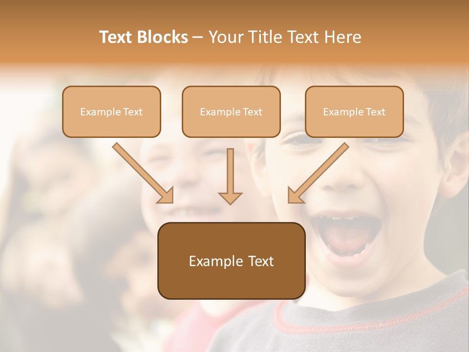 A Group Of Children With Their Mouths Open PowerPoint Template