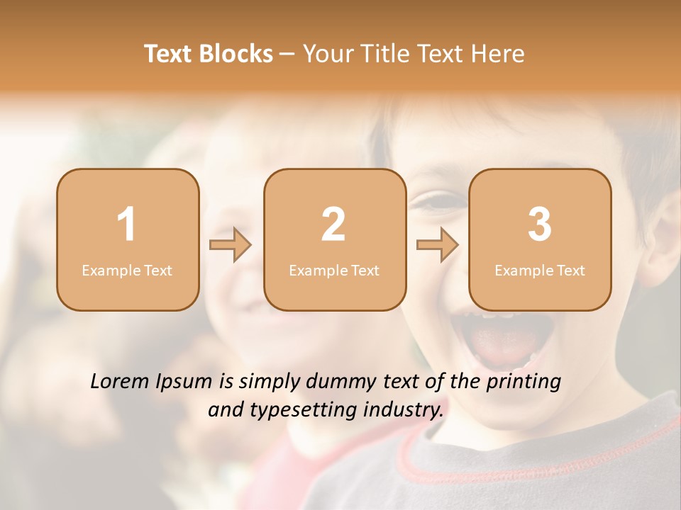 A Group Of Children With Their Mouths Open PowerPoint Template