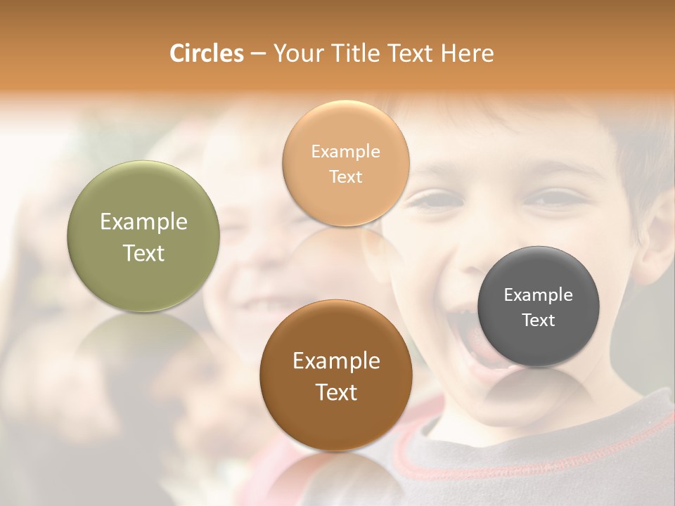 A Group Of Children With Their Mouths Open PowerPoint Template