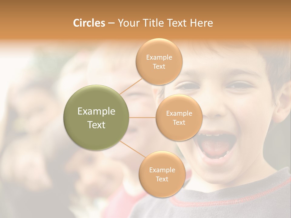 A Group Of Children With Their Mouths Open PowerPoint Template