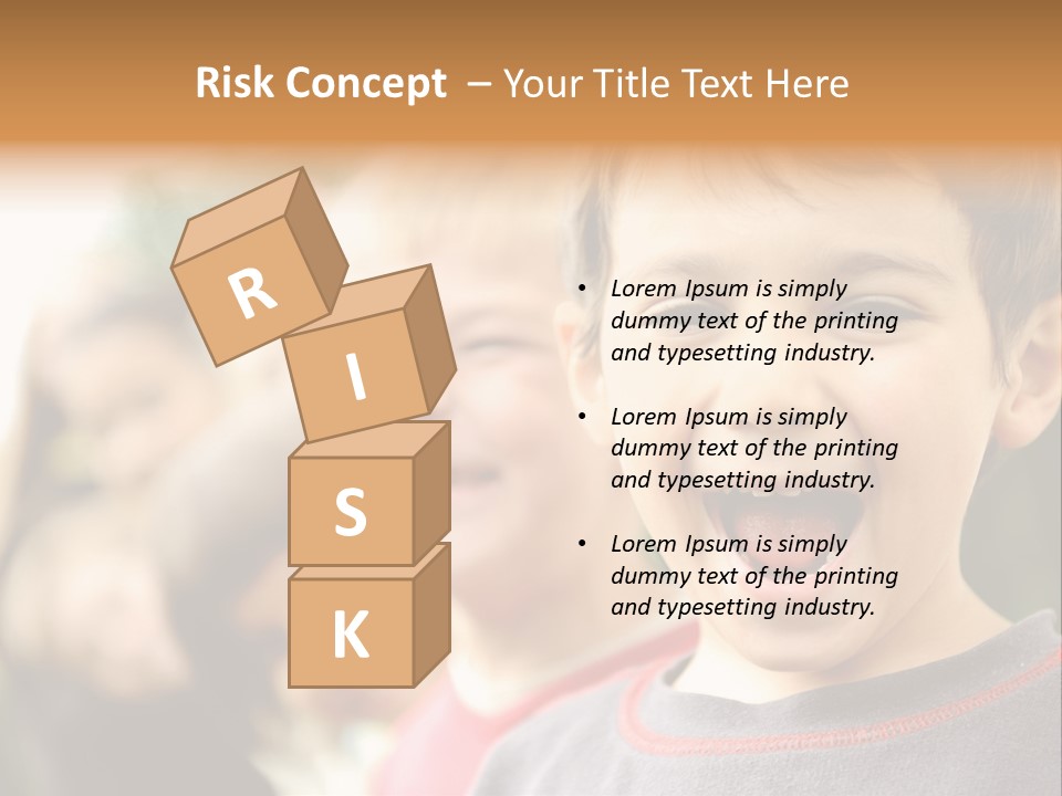 A Group Of Children With Their Mouths Open PowerPoint Template