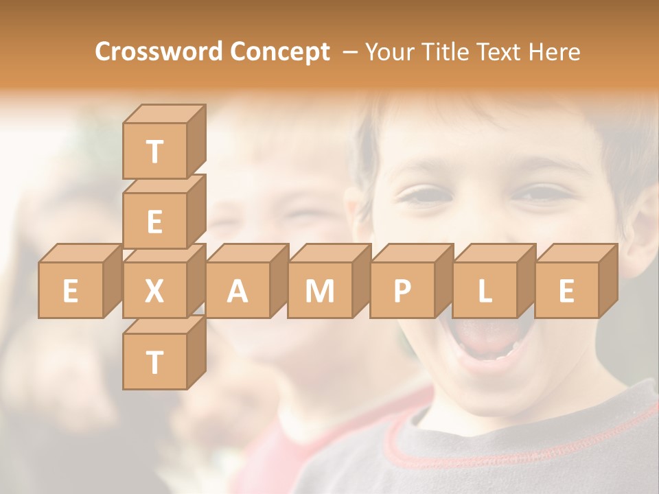 A Group Of Children With Their Mouths Open PowerPoint Template