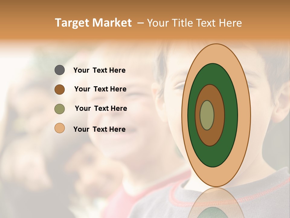 A Group Of Children With Their Mouths Open PowerPoint Template