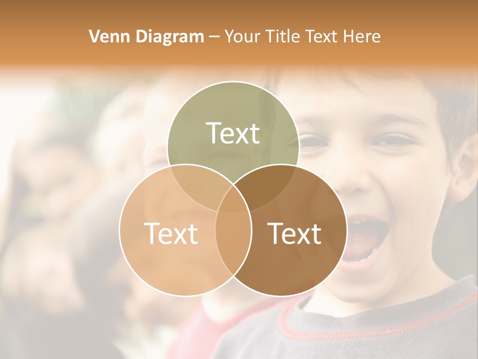 A Group Of Children With Their Mouths Open PowerPoint Template