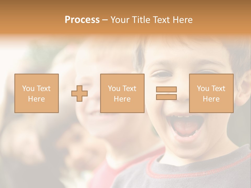 A Group Of Children With Their Mouths Open PowerPoint Template