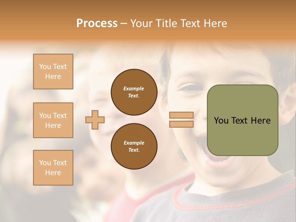 A Group Of Children With Their Mouths Open PowerPoint Template