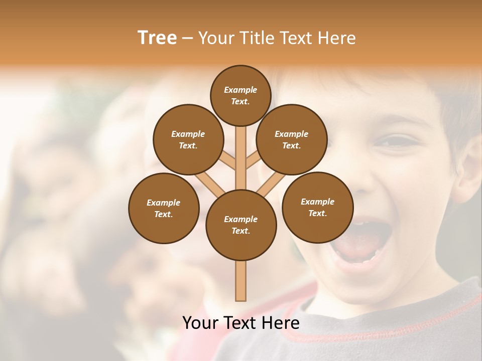 A Group Of Children With Their Mouths Open PowerPoint Template