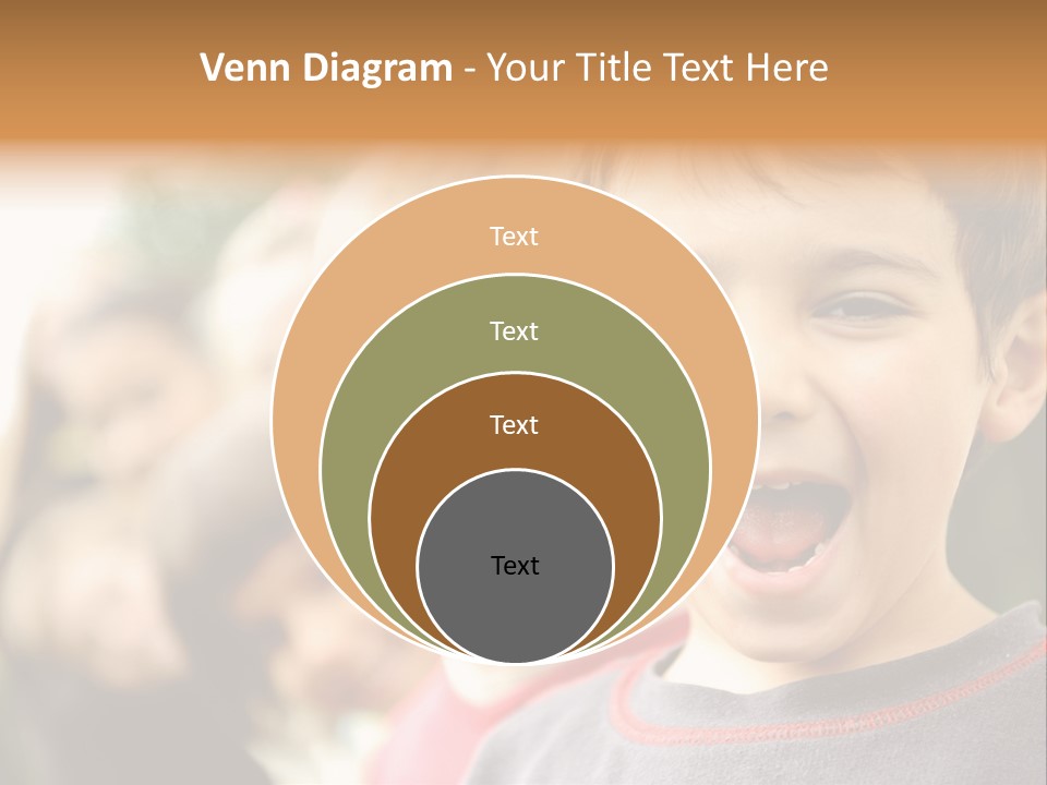 A Group Of Children With Their Mouths Open PowerPoint Template