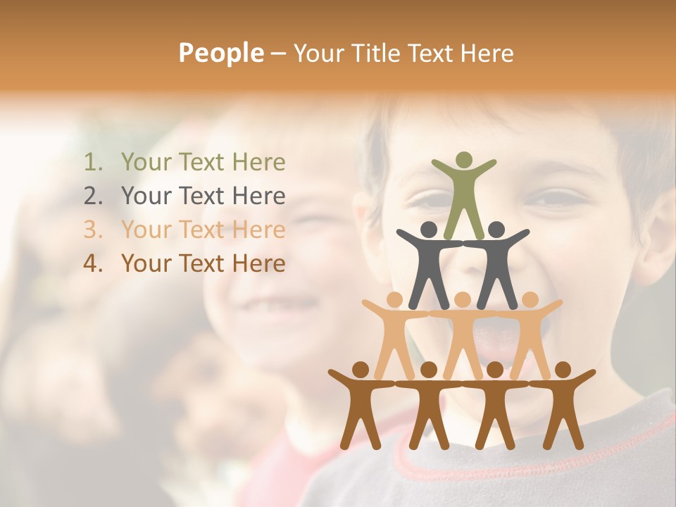 A Group Of Children With Their Mouths Open PowerPoint Template