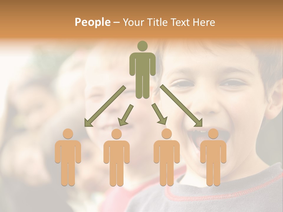 A Group Of Children With Their Mouths Open PowerPoint Template