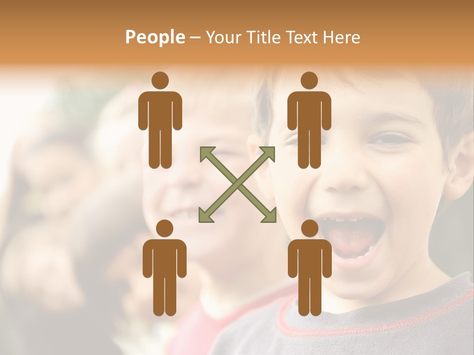A Group Of Children With Their Mouths Open PowerPoint Template