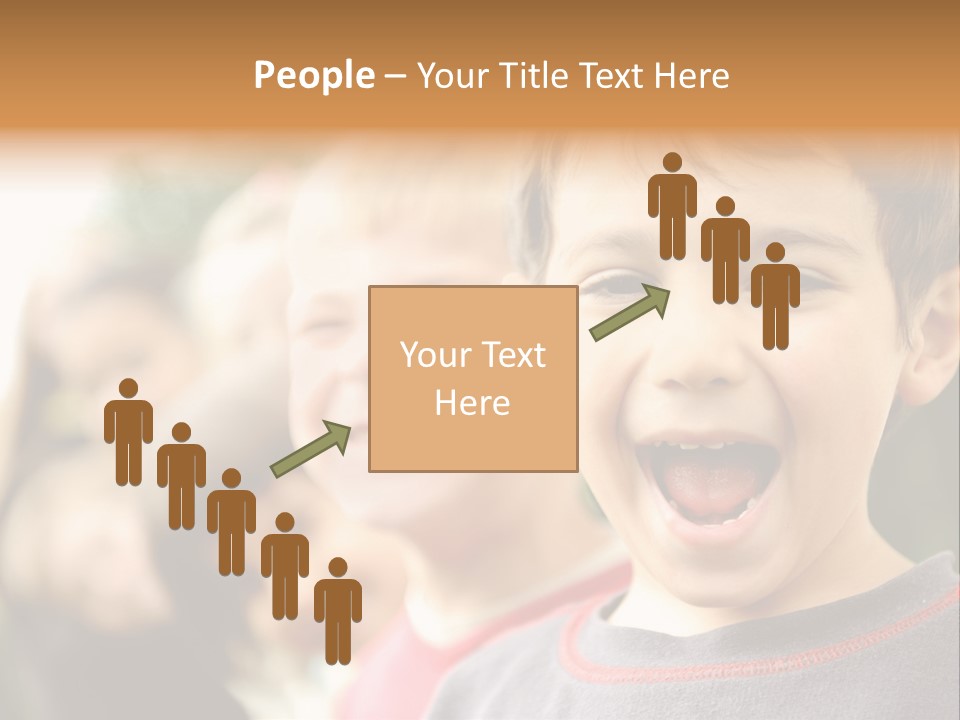 A Group Of Children With Their Mouths Open PowerPoint Template