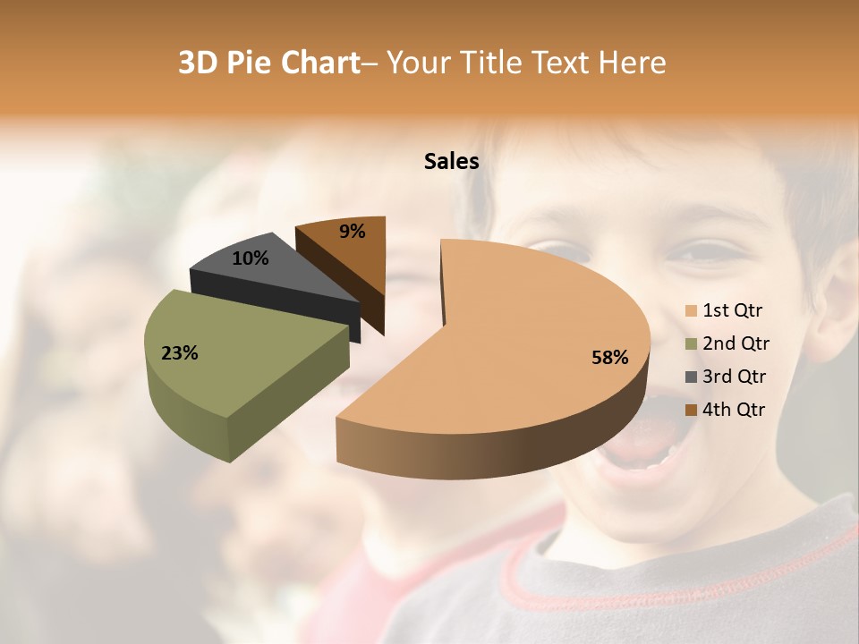 A Group Of Children With Their Mouths Open PowerPoint Template