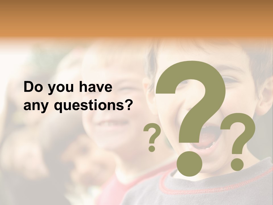 A Group Of Children With Their Mouths Open PowerPoint Template