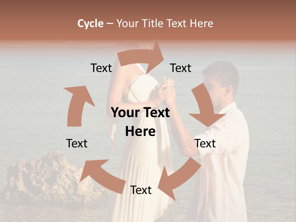 A Man And Woman Standing On A Beach Holding Hands PowerPoint Template