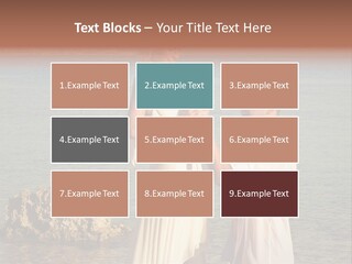 A Man And Woman Standing On A Beach Holding Hands PowerPoint Template