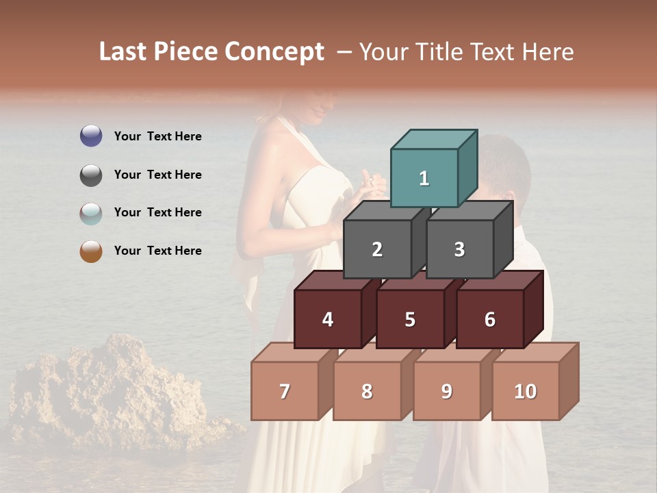 A Man And Woman Standing On A Beach Holding Hands PowerPoint Template