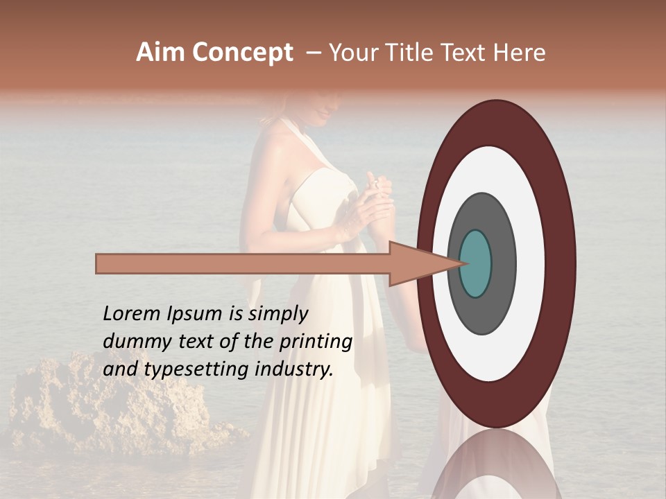 A Man And Woman Standing On A Beach Holding Hands PowerPoint Template