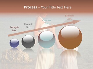 A Man And Woman Standing On A Beach Holding Hands PowerPoint Template