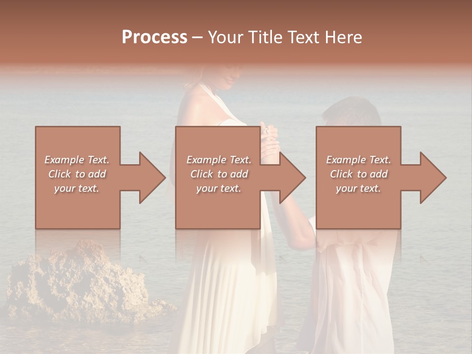 A Man And Woman Standing On A Beach Holding Hands PowerPoint Template