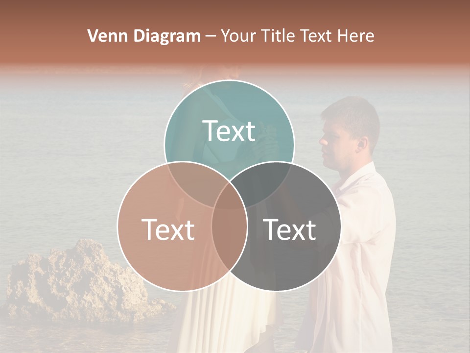 A Man And Woman Standing On A Beach Holding Hands PowerPoint Template
