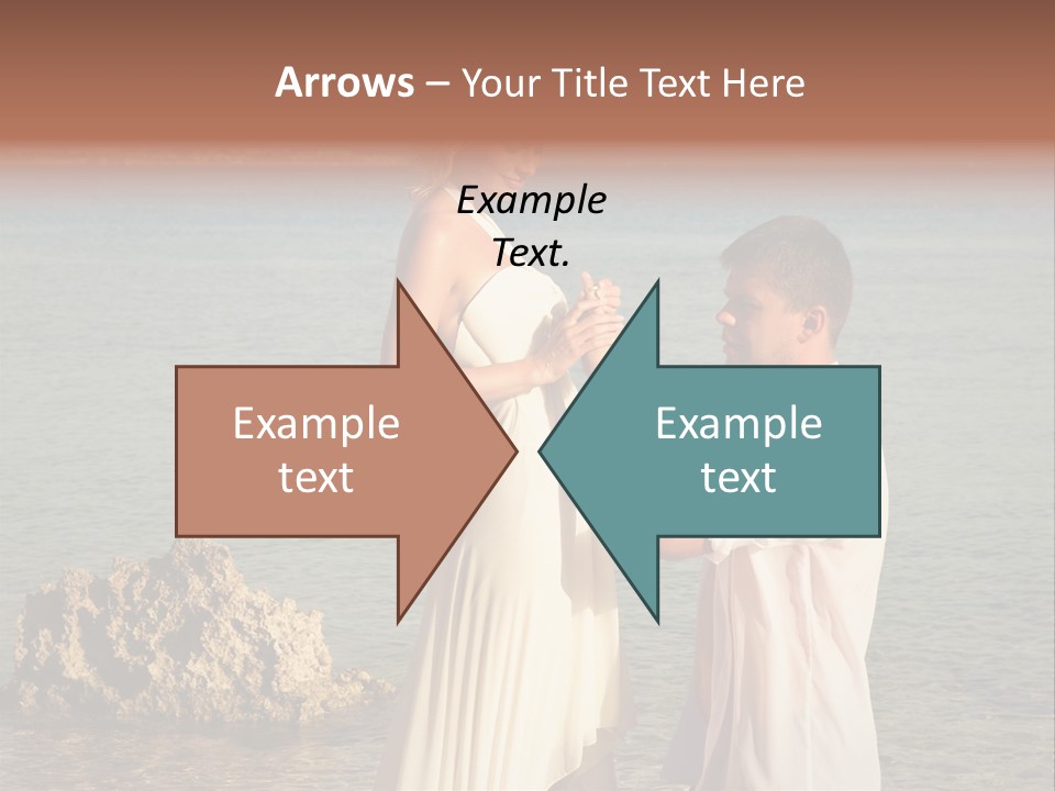 A Man And Woman Standing On A Beach Holding Hands PowerPoint Template