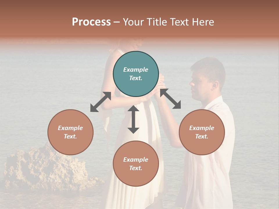 A Man And Woman Standing On A Beach Holding Hands PowerPoint Template