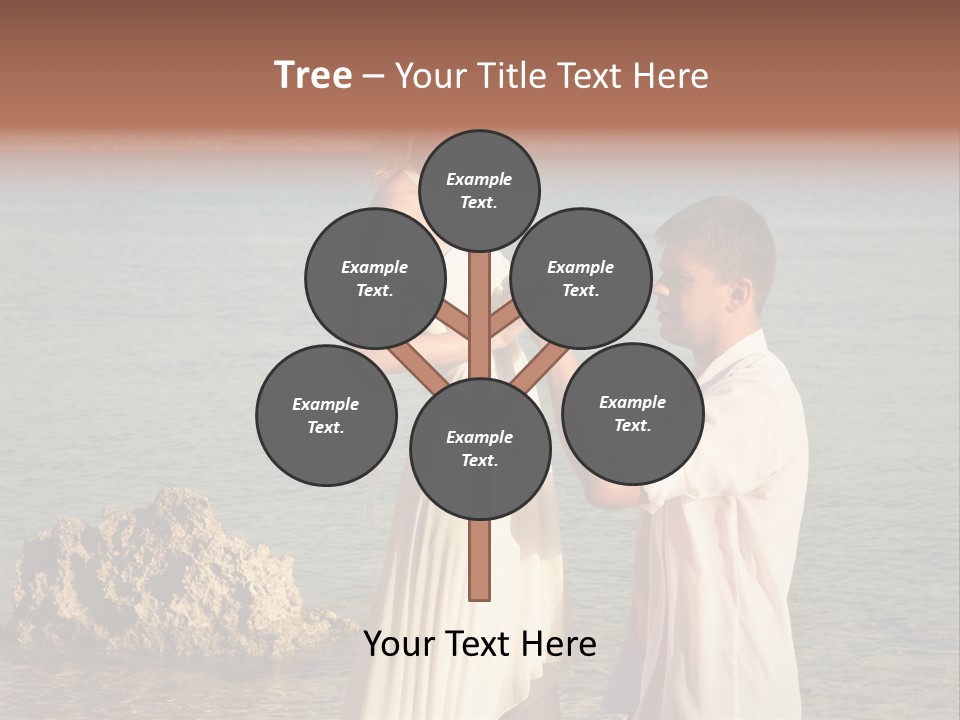 A Man And Woman Standing On A Beach Holding Hands PowerPoint Template