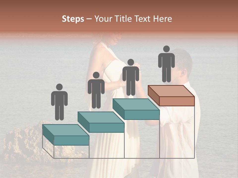 A Man And Woman Standing On A Beach Holding Hands PowerPoint Template