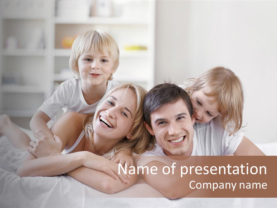 Bedroom Indoors Daughters PowerPoint Template