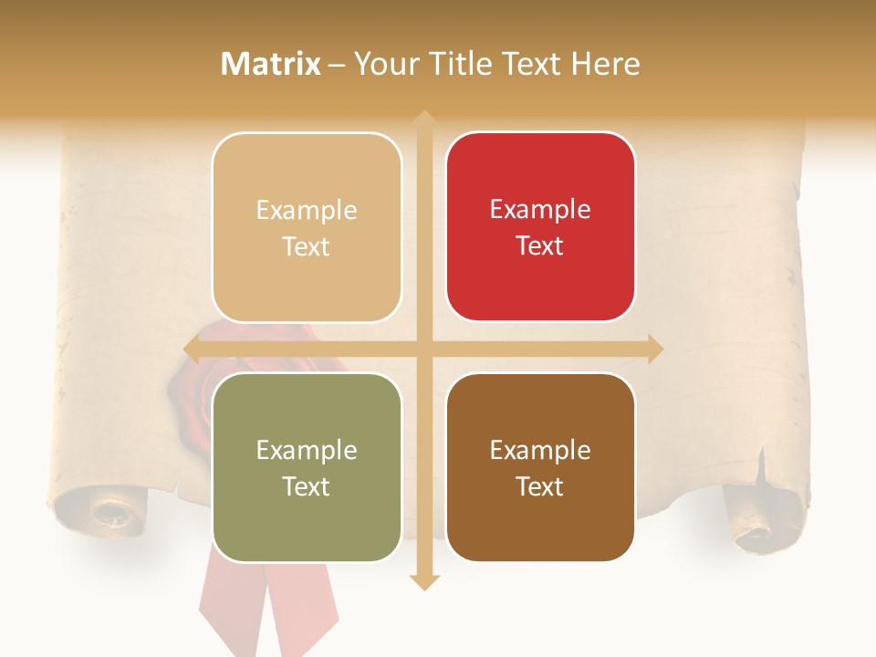 Ribbon Sheet White PowerPoint Template