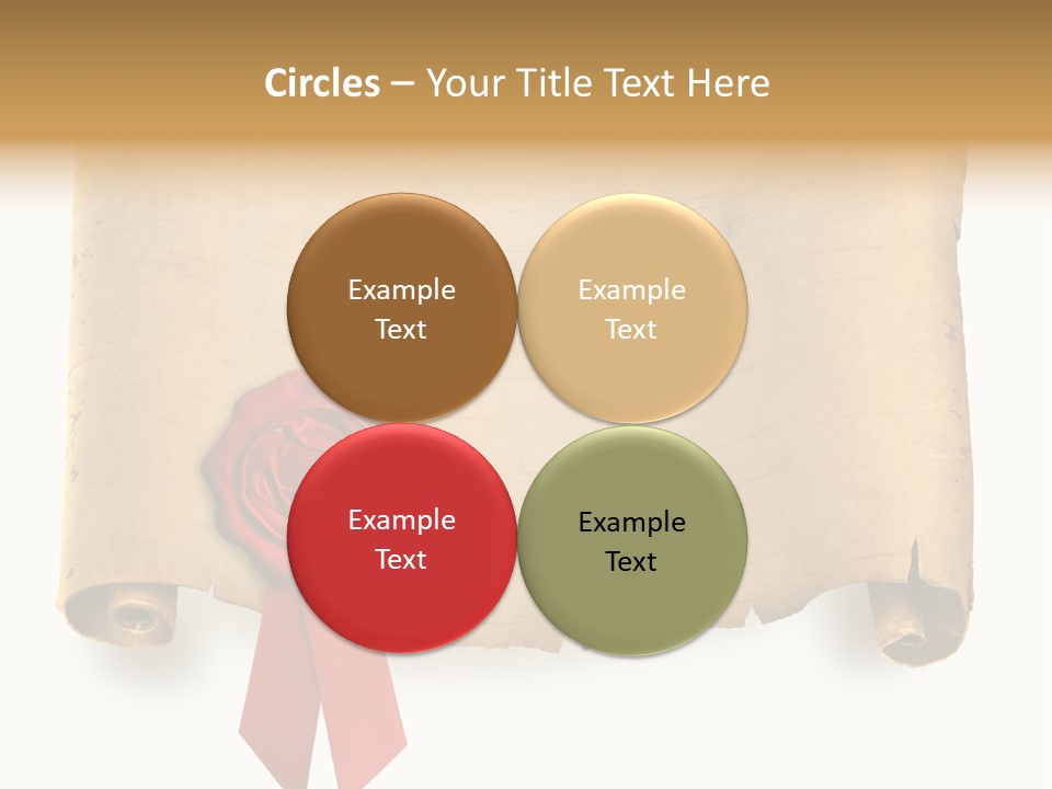 Ribbon Sheet White PowerPoint Template