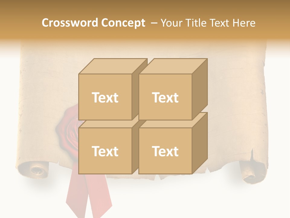 Ribbon Sheet White PowerPoint Template
