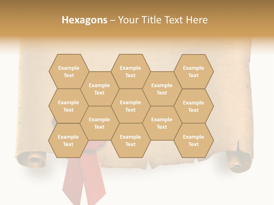 Ribbon Sheet White PowerPoint Template