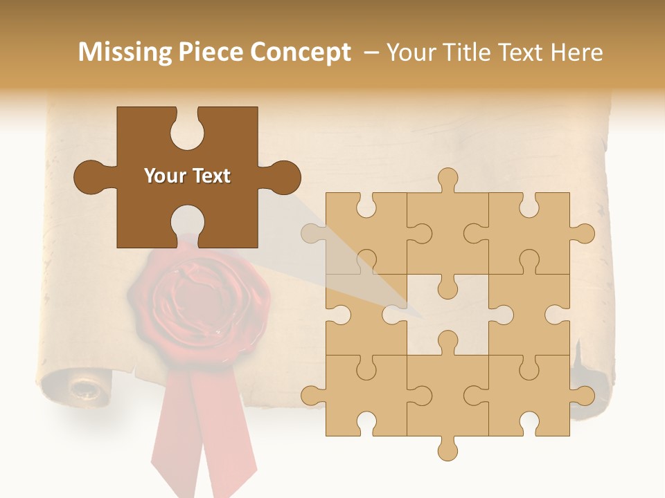 Ribbon Sheet White PowerPoint Template