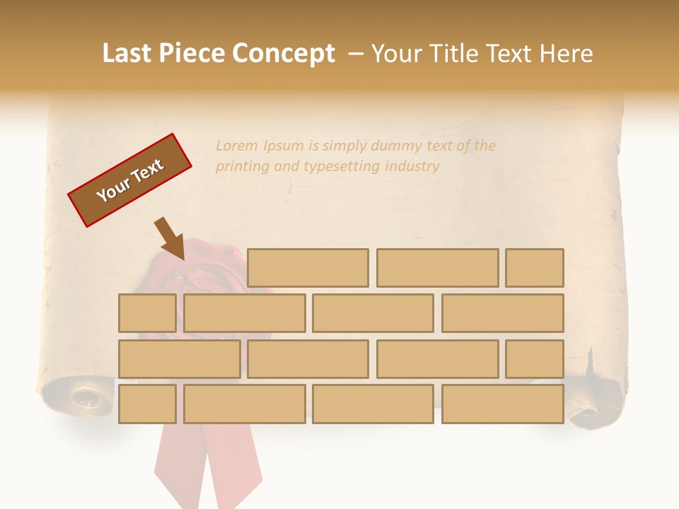 Ribbon Sheet White PowerPoint Template
