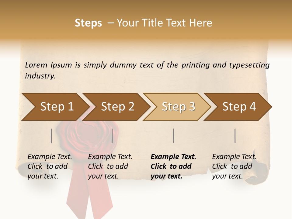 Ribbon Sheet White PowerPoint Template