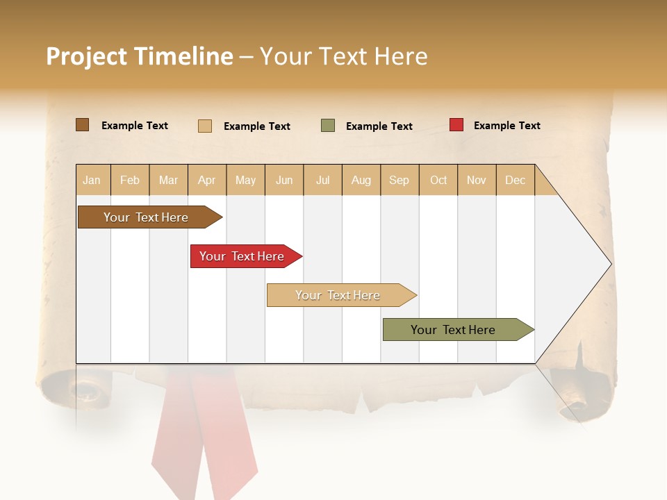 Ribbon Sheet White PowerPoint Template