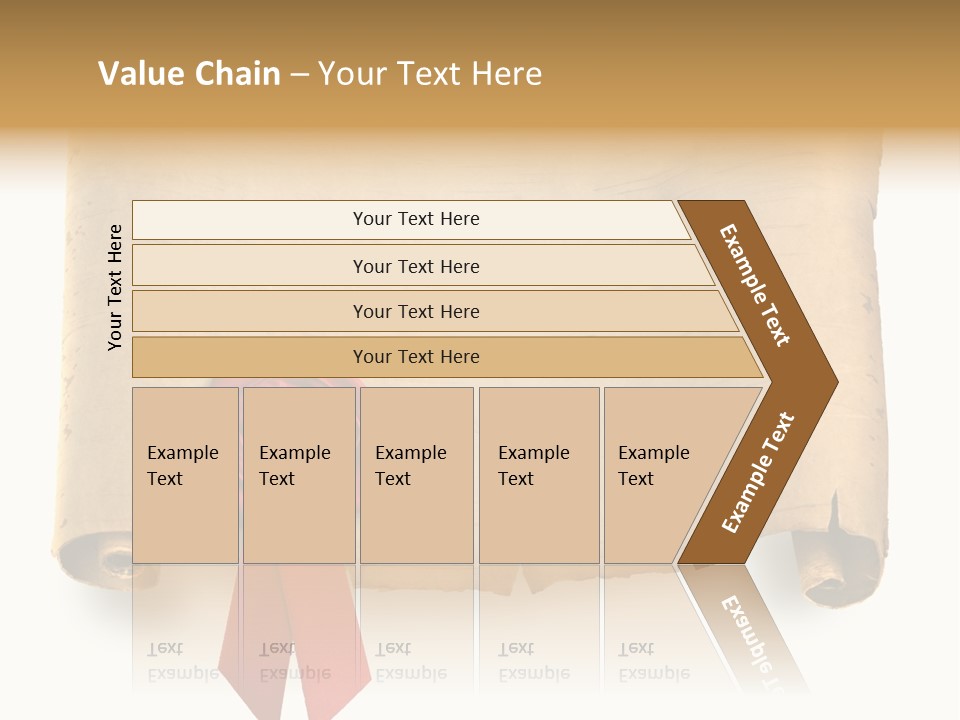 Ribbon Sheet White PowerPoint Template