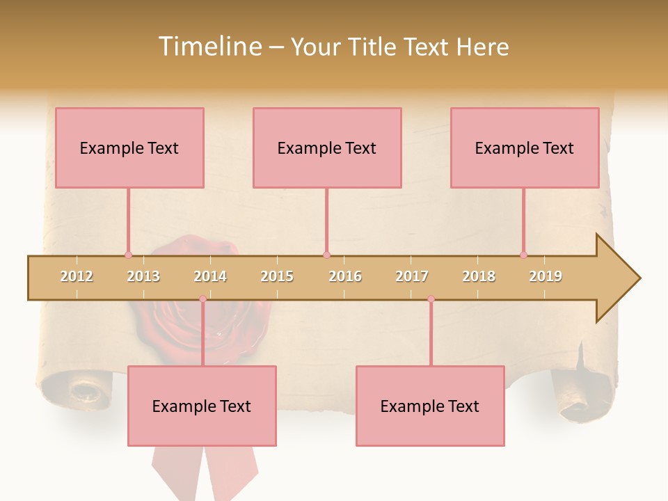 Ribbon Sheet White PowerPoint Template