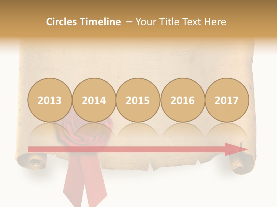 Ribbon Sheet White PowerPoint Template