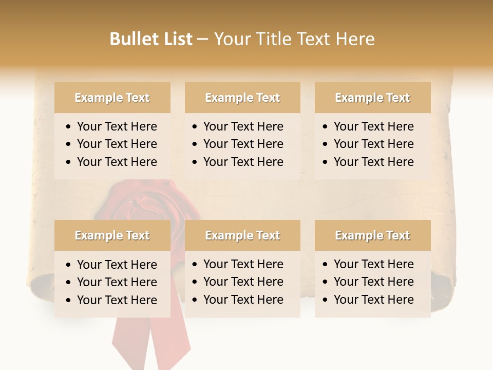 Ribbon Sheet White PowerPoint Template