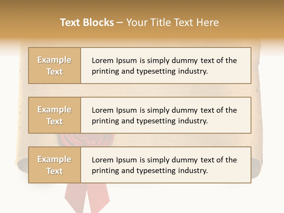 Ribbon Sheet White PowerPoint Template